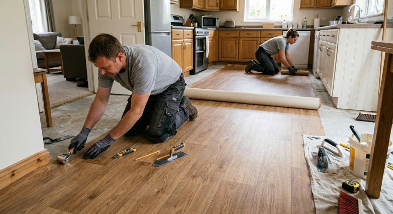 Linoleum Floor Installation in West Bend, WI